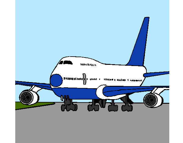 Dibujo Avión en pista pintado por Jose7891