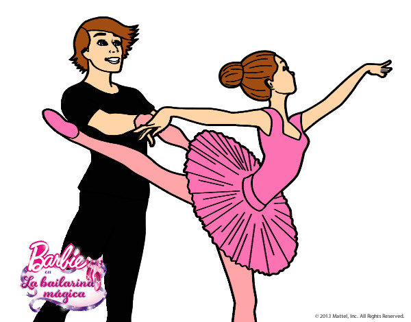 Dibujo Barbie bailando ballet pintado por melyna