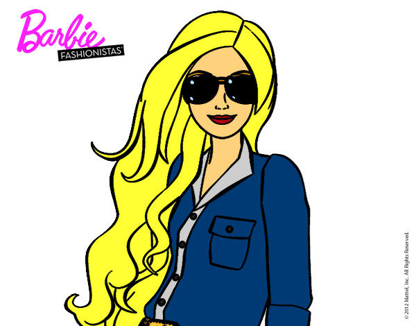 Dibujo Barbie con gafas de sol pintado por Lariis