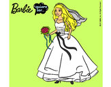 Dibujo Barbie vestida de novia pintado por Lariis