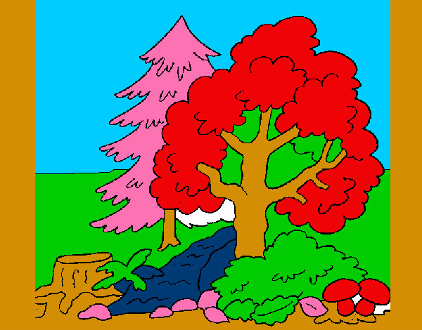 Dibujo Bosque 1 pintado por cristinaro