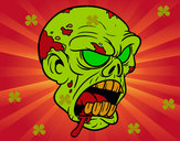 Dibujo Cabeza de zombi pintado por MATEHUS