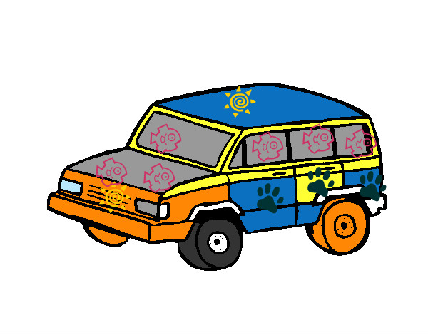 Dibujo Coche 4x4 pintado por 83472