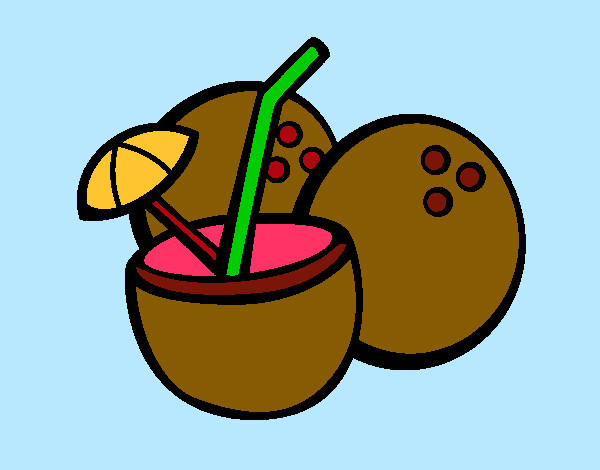 Dibujo Cóctel de coco pintado por Guerreralm