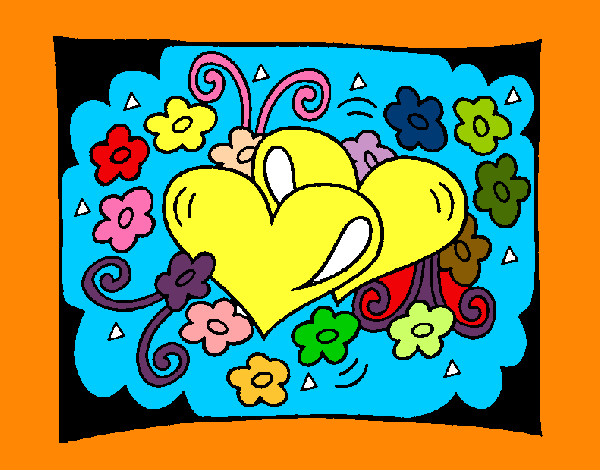 Dibujo Corazones y flores pintado por naruto231