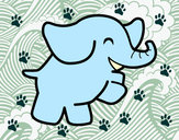 Dibujo Elefante bailarín pintado por orianthi