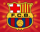 Dibujo Escudo del F.C. Barcelona pintado por juanchitov