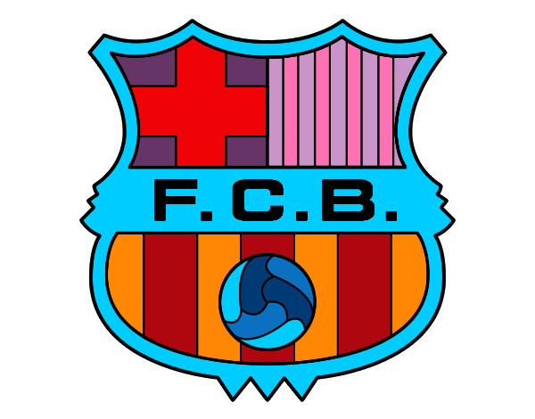 Dibujo Escudo del F.C. Barcelona pintado por Marizza