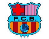 Dibujo Escudo del F.C. Barcelona pintado por Marizza
