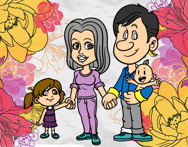 Dibujo Familia feliz pintado por sebas2006