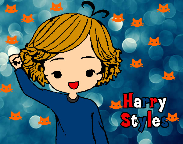 Dibujo Harry Styles pintado por vannne1D