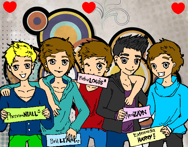 Dibujo Los chicos de One Direction pintado por Dianita312
