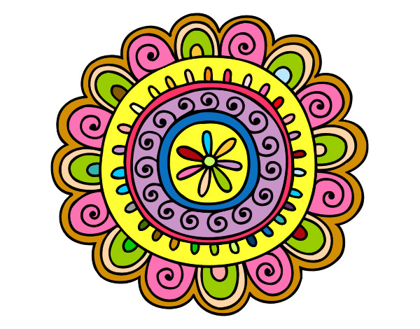 Dibujo Mandala alegre pintado por avejita3