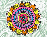 Dibujo Mandala alegre pintado por happysmile