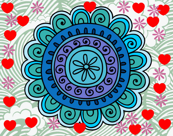 Dibujo Mandala alegre pintado por naruto231