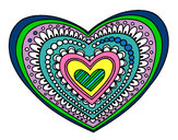 Dibujo Mandala corazón pintado por carolina09