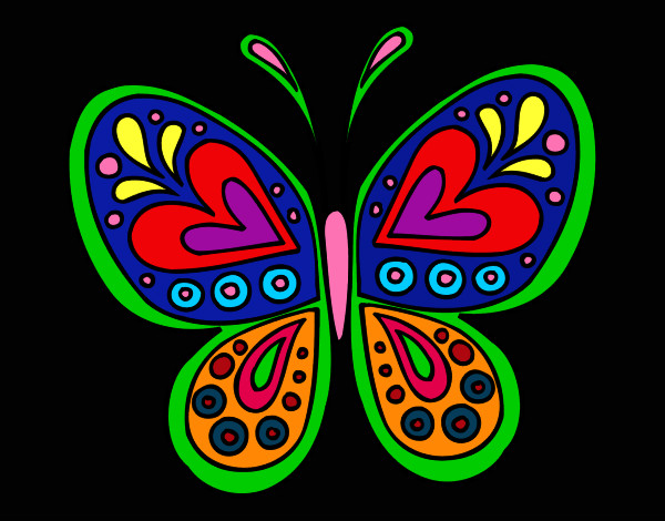 Dibujo Mandala mariposa pintado por Anhel
