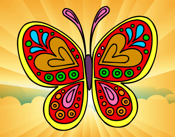 Dibujo Mandala mariposa pintado por naruto231