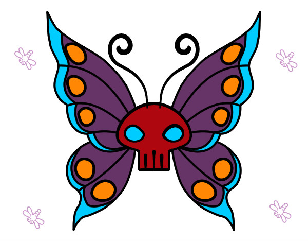 Dibujo Mariposa Emo pintado por huesitos