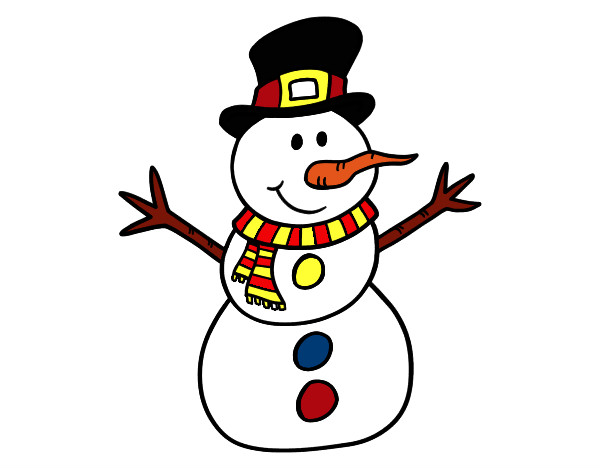 Dibujo Muñeco de nieve con sombrero pintado por peterg