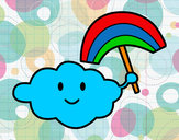 Dibujo Nube con arcoiris pintado por orianthi
