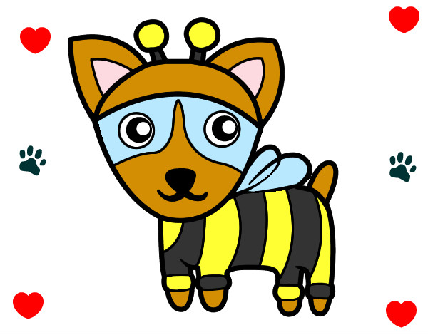Dibujo Perro-abeja pintado por flaxi