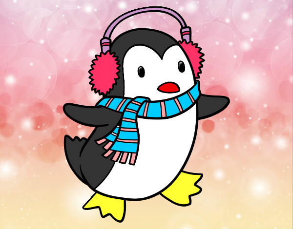 Dibujo Pingüino con bufanda pintado por aranziuck 