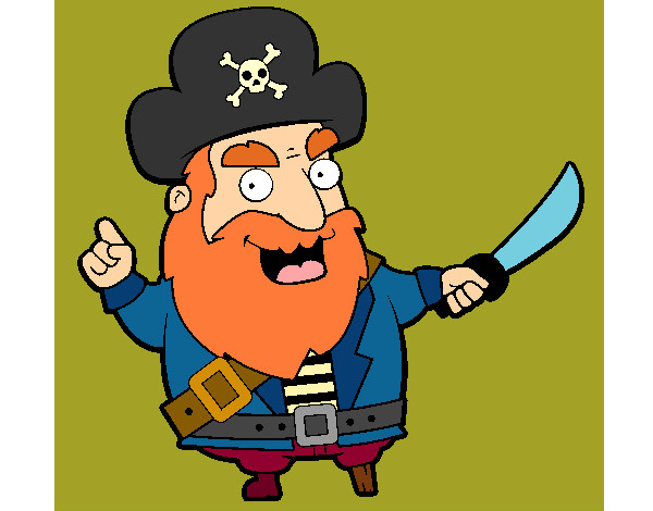 Dibujo Pirata pintado por cutternina