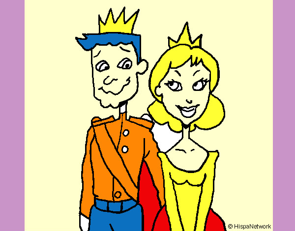 Dibujo Príncipe y princesa pintado por aniiiiiiii