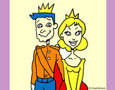 Dibujo Príncipe y princesa pintado por aniiiiiiii