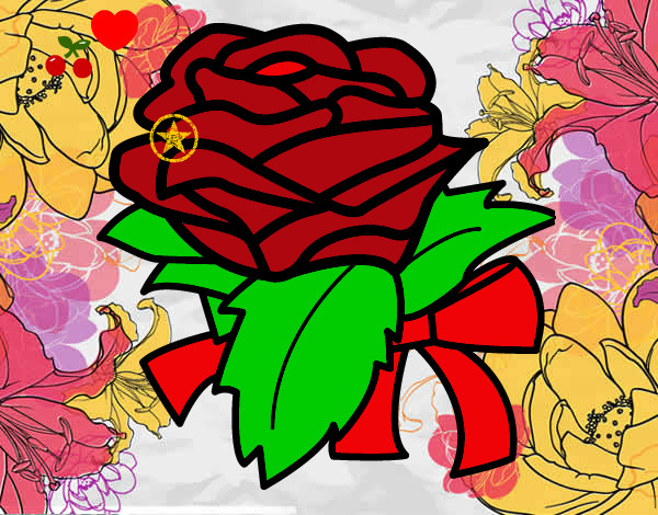 Dibujo Rosa, flor pintado por melyna