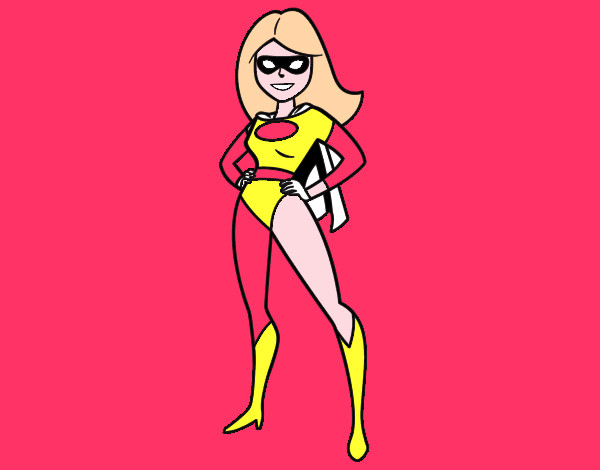Dibujo Superheroina pintado por Joaquito08
