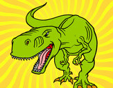 Dibujo Tiranosaurio Rex enfadado pintado por ELIZABEY