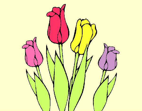 Dibujo Tulipanes pintado por PRINCIPA