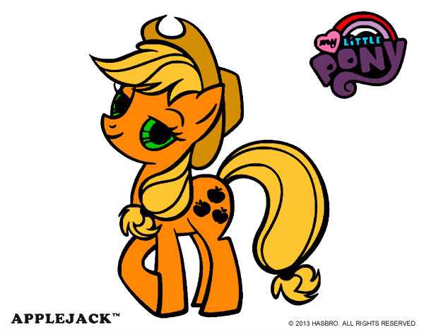 Dibujo Applejack pintado por DMichelle