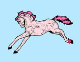 Dibujo Caballo corriendo 1 pintado por unicorn