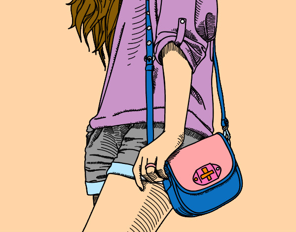 Dibujo Chica con bolso pintado por ARIC