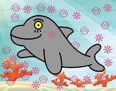 Dibujo Delfín alegre pintado por ISAANGELES