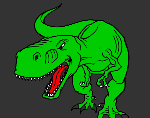 Dibujo Dinosaurio enfadado pintado por damalex
