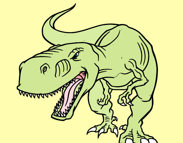Dibujo Dinosaurio enfadado pintado por moko