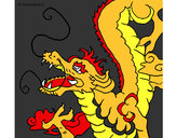 Dibujo Dragón japonés pintado por jasle