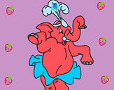 Dibujo Elefante bailando pintado por 123refgigb