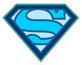 Dibujo Escudo de Superman pintado por martincito