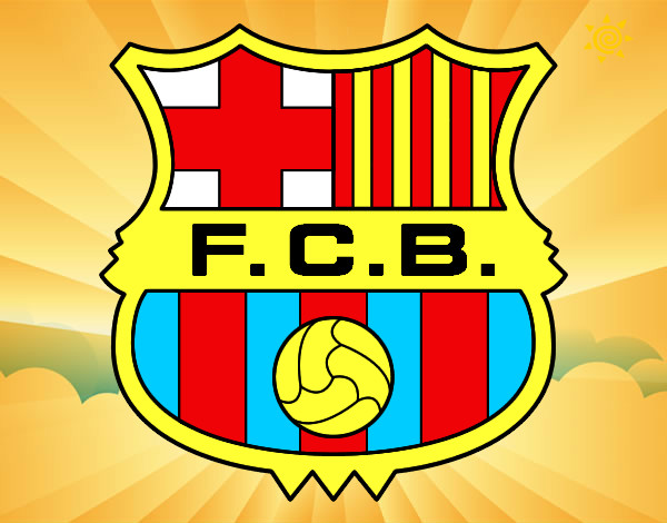 Dibujo Escudo del F.C. Barcelona pintado por DaniiElRey