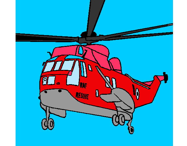 Dibujo Helicóptero al rescate pintado por destroy