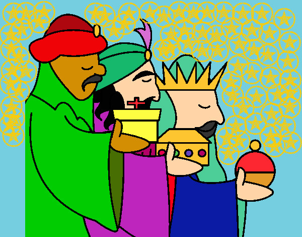 Dibujo Los Reyes Magos 3 pintado por Opuntia