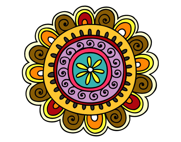 Dibujo Mandala alegre pintado por cinthya22