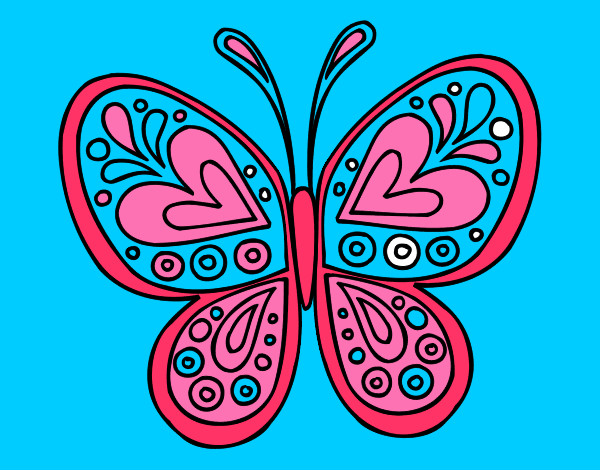 Dibujo Mandala mariposa pintado por hada2005