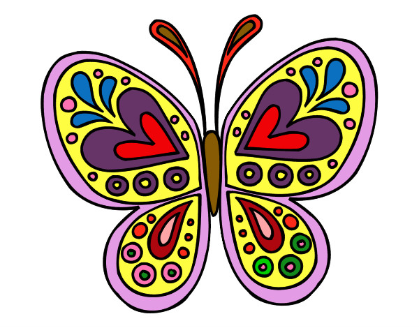 Dibujo Mandala mariposa pintado por NEGRA159