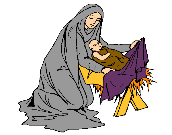 Dibujo Nacimiento del niño Jesús pintado por jasle